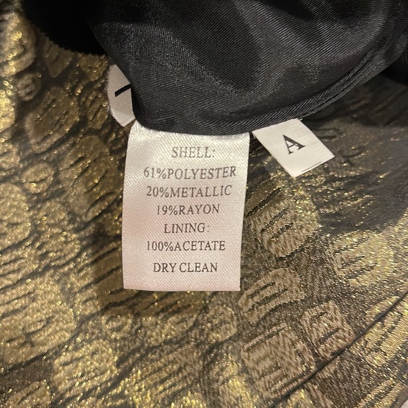 🎉HP! Ann Taylor LOFT Gold Shimmer Pencil Skirt 00P - Picture 7 of 7